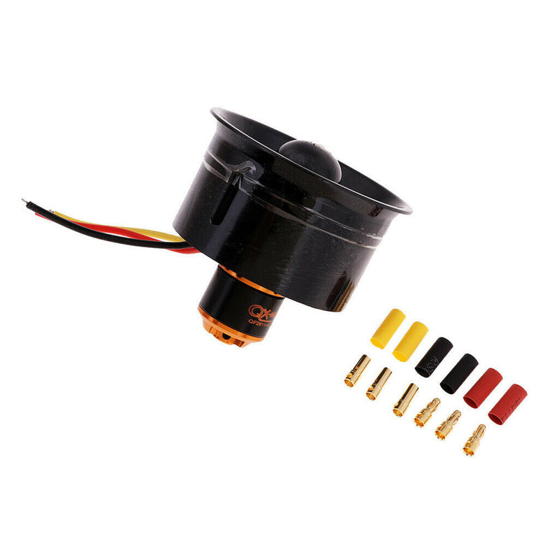 Replacement Black, 64mm Ducted Fan| QF2611-4500KV | Brushless Motor for EDF Jet