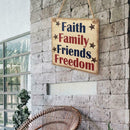 Wooden Independence Day Door Sign Board Retro Hanging Craft Home Decor