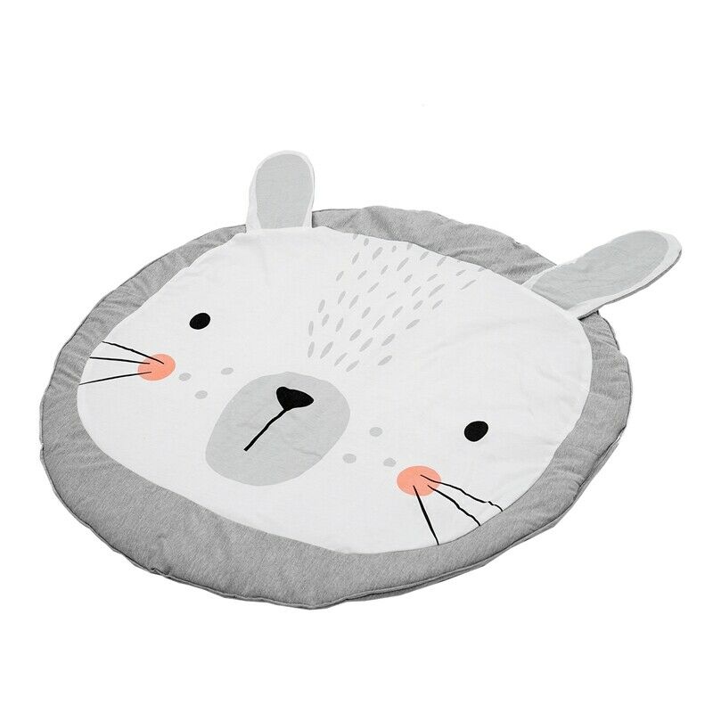 90CM Kids Play Game Mats Round Carpet Rugs Mat Cotton Crawling Blanket Floo R2B6