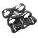 Aluminum Alloy Scuba Diving Light Torch Dual Ball Joint Arm And 2 Butterfly D7E9