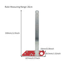 26cm Scribe Tool Home Center Line Round Heart Woodworking Ruler 45 Degree Angle