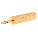 1Pc 3.5mm Male to 6.5mm Female Headphone Jack Adapter Plug Stereo Au Nw