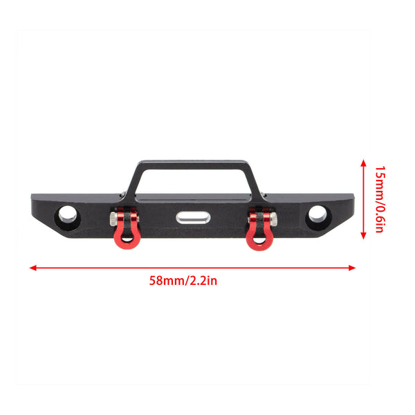Aluminum Alloy Front Bumper with Mounting Accessories for Axial SCX24 AX90081