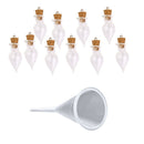 10pcs Clear Glass Cork Bottles Vial Wishing Bottle DIY