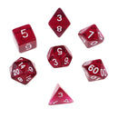 7Pcs Transparent Polygon Dices For Dungeons DND MTG RPG Gaming Dark Purple