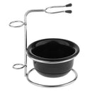 Men Shaving Stand Bowl Set Facial Beard Stainless Steel Razor Stand Holder+ Bowl
