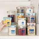 Kitchen Food Container Seal Pot Tea Coffee Candy Storage Tank Plastic Cerea A9U5
