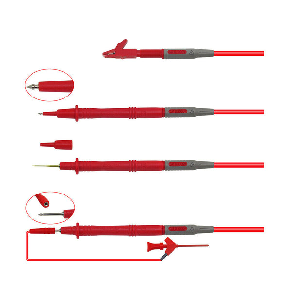 Electronic Test Leads Kit, Digital Multimeter Leads with Alligator Clips