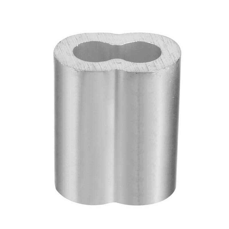 20pcs 3/8 inch (10mm) Diameter Wire Rope Aluminum Alloy Sleeves Clip Fittin J9Y8