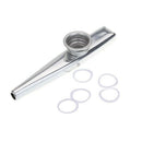 Kazoo Aluminum alloy Metal with 5 pcs Gifts Flute Diaphragm for Children Mu B7X4