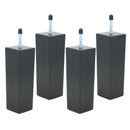 4pcs Bed Riser Furniture Legs Unfinished Bun Feet for Cabinet Sofa TV Stand