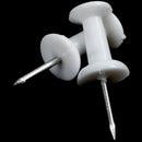 Plastic Head Push Pins Color White Pack of 100