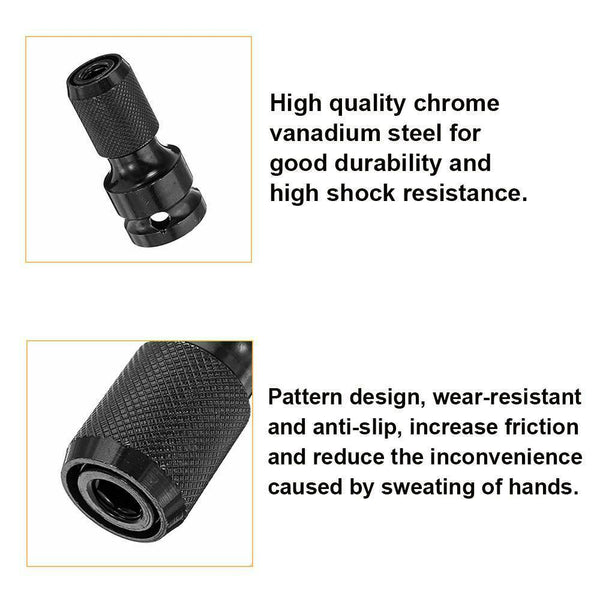 1/2" to 1/4" Drive Socket Adapter Reducer Air Impact Screwdriver Bits Chuck