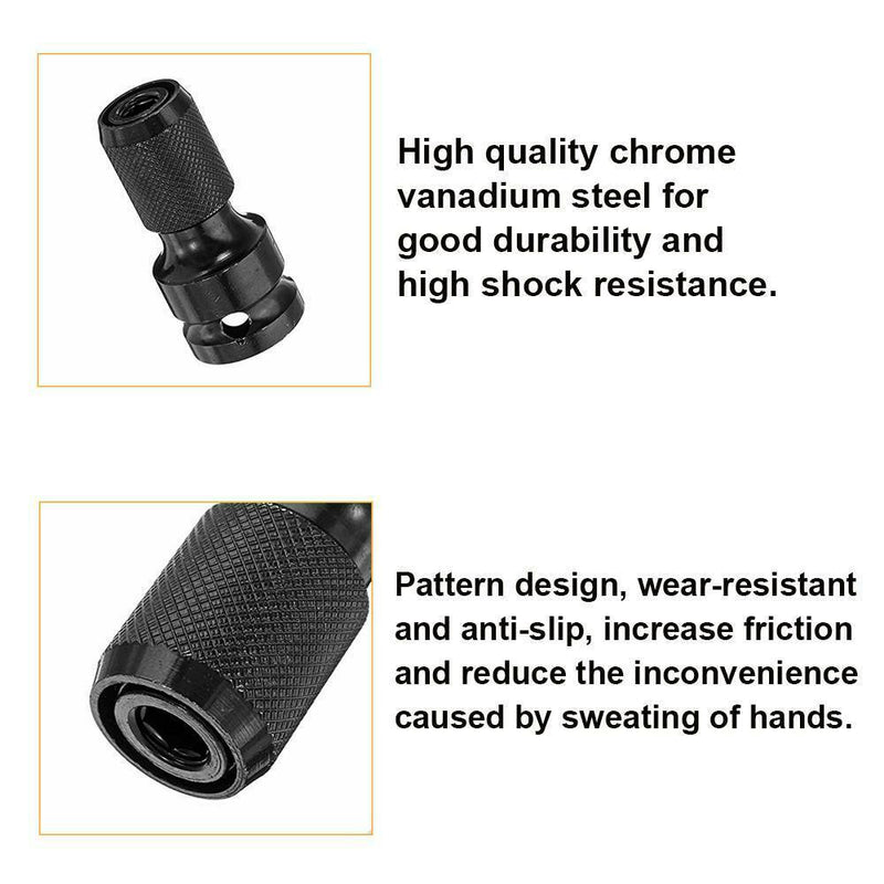 1/2" to 1/4" Drive Socket Adapter Reducer Air Impact Screwdriver Bits Chuck
