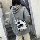 Cow Zebra Print Shoulder Schoolbag Women Girl Plush Mini Backpack (Style 2)