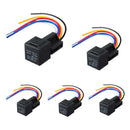 5pcs 12V 30/40 A Amp Car Auto Relay With Wiring Harness Socket New Automoti R4O4