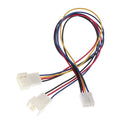 10Inch 2Way 3/4 Pin Y Splitter Adapter Cable for CPU PC Case PWM Fan
