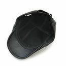 Jamont Light Coffee Men'S Pu Leather Beret Caps Winter Autumn New Male Adju I7K4