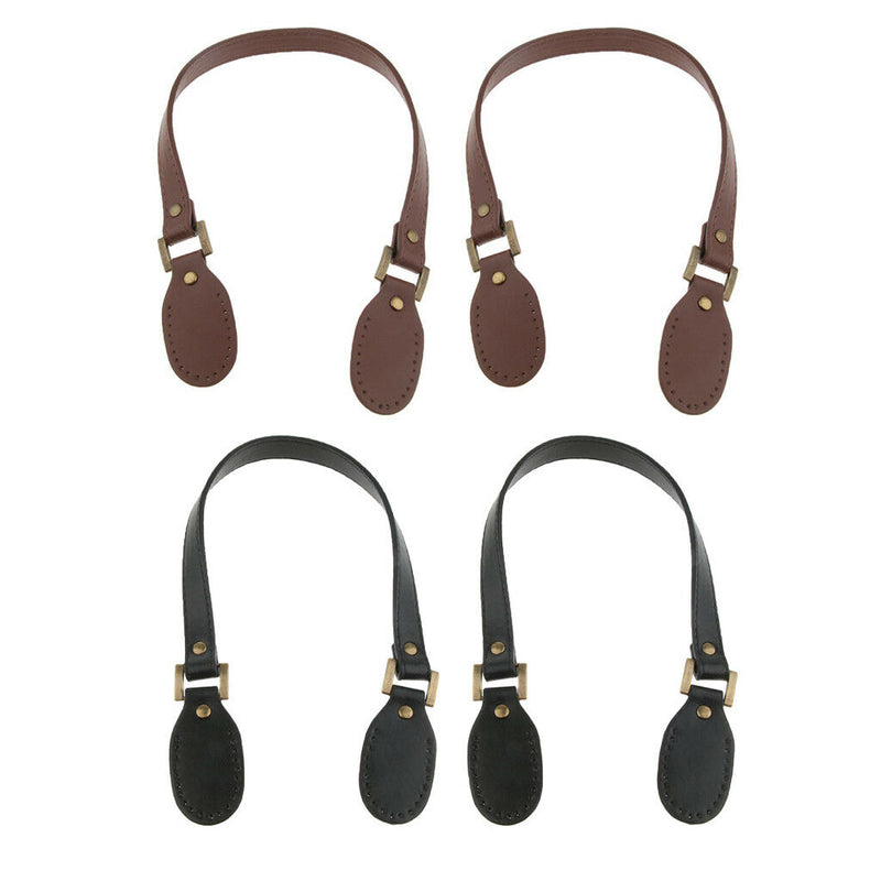 4PCS Bag Handle Handbag Strap Replacements DIY Bag Accessories Black+Brown