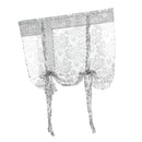 Jacquard Floral Design Tie Up Curtain Shade Roman Sheer Balloon Curtain
