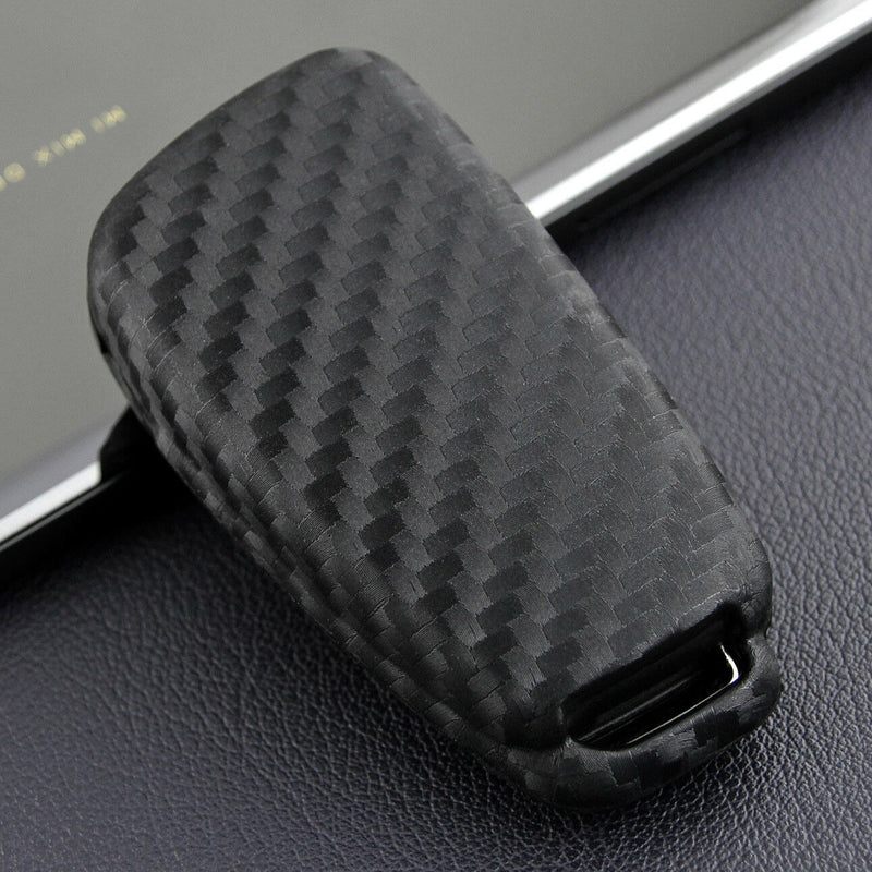For Audi Car Auto Remote Carbon Fiber Key Case Holder Chain A1 A3 S3 Q3 Q7 TT