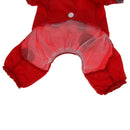 Waterproof Reflective Dog Raincoat Pet Rain Poncho Dog Pet Rainwear  Red S