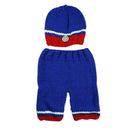 2pcs/set Kids Splicing Color Handmade Knit Hats+Pants Photographic Clothing