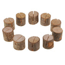 10 Pieces Rustic Wedding Party Wooden Table Numbers Holder Wood Place Name Card