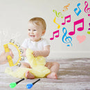 10Pcs Vivid Color Jingle Bells Sleigh Bells Instrument On Wooden Handle For