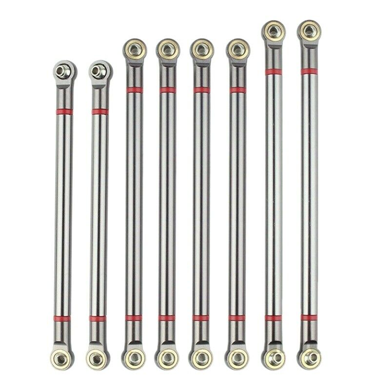 8Pcs Wheelbase Link Rod Aluminum Alloy Link Rod 313Mm for 1/10 Rc Car Crawl U2F3