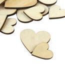 200pcs Rustic Wooden Wood Love Heart Beads For Wedding Scatter Table Decora T8L4