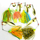 5PCS Mixed Color Spinner Fishing Lures Bass CrankBait Bait Tackle AB. Crank I0U3