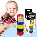 Immortal Daruma Small Wooden Man Stubborn Unbreakable Wood Game Magic S8T2