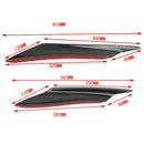 4PCS Carbon Fiber Car Bumper Fin Canard Splitter Diffuser Valance Spoiler L