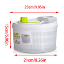 Plastic Large Salad Spinner Leaf Dryer Lettuce Veg Drainer Dressing Herb Wat Bj