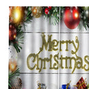 Christmas Curtains Baubles Pine Twig Print Living Room Window Drapes 2 Panel