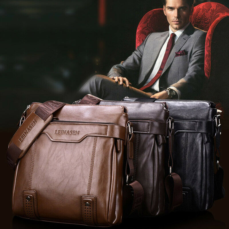 Leinasen Men Handbag Briefcase Men'S Shoulder Bag Male Messenger Bags Desig J5N5