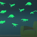 9x Glow in the Dark Luminous Dinosaurs Stickers Kids Room Wall Art Decoration TE
