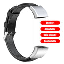 Leather Watchband Strap w/Buckle for Huawei Band 4 Pro TER-B29S (Black) A