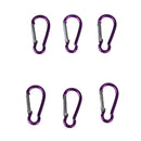 Aluminum Carabiner Camp Snap Hook Keychain Hiking - Purple x 6 X5T2