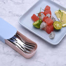 10pcs Fruit Forks Stainless Steel Two Prong Forks Tasting Appetizer Forks