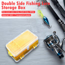Double Side Fishing Lure Box Bait Case Organizer Lure Fishing Tool (White) A
