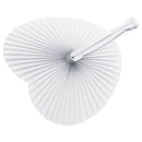 50Pcs Pocket Paper Fans Folding Handheld Fan Heart Shape For Wedding Party  O2W6