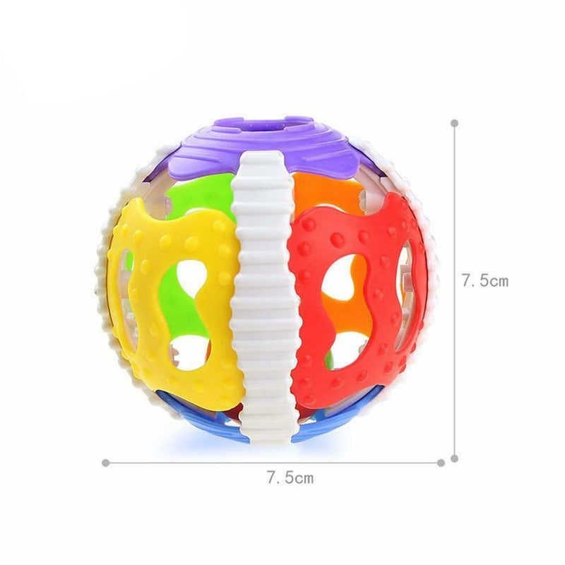 Soft Rubber 0-1Y Baby Rattles Little Loud Bell Ball Grasping Puzzle Toys