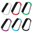 6x Durable Aluminum Carabiner D Ring Snap Hook Keychain Cushion Grip 12mm