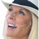 5Pcs Foldable Transparent Face Shield Reusable Anti-Fog Mouth Cover Visor