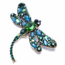 Wedding dress Valentine dragonfly clear pendant brooch Birthday gift green