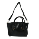 Women's Shoulder Bag in imitation leather Satchel Cross Body Tote Bag (Blac