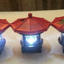 Solar Power LED Lighthouse Light Rotating Beam Home L7E3 Garden Lamp P9X8 D Y4P6