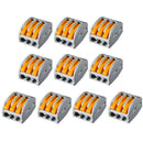 10X Reusable Spring Lever Push Terminal Block Electric Cable Wire Connector